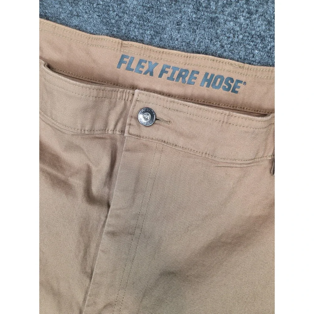 Duluth Trading Flex Fire Hose Cargo Shorts Mens 48 Brown Relaxed Fit